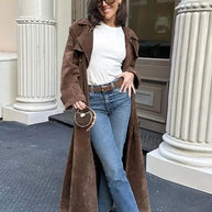 WW | Damen-Wintermantel aus Kunstwildleder