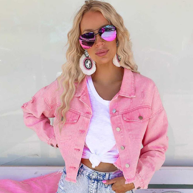 WW - Jeansjacke mit Fransen