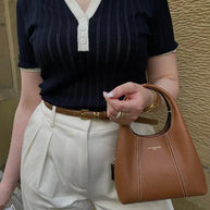 WW | Stylish Strick Polo Shirt Mit Kragen in Slim Fit