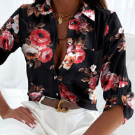 WW Print Shirts | Modische Bluse mit langen Ärmeln und Knopfleiste