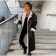 Lederjacke mit Pelz