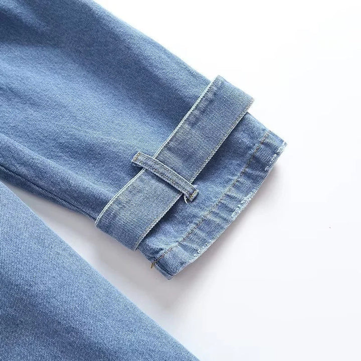W&W Mode | Langer Denim Trenchcoat Für Damen