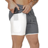 WW | Herren 2 in 1 Laufshorts Schnelltrocknend Für Sport Und Training Selfico