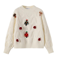 WW - Hässlicher Weihnachtspulli - Damen Weihnachtspullover im Vintage-Stil