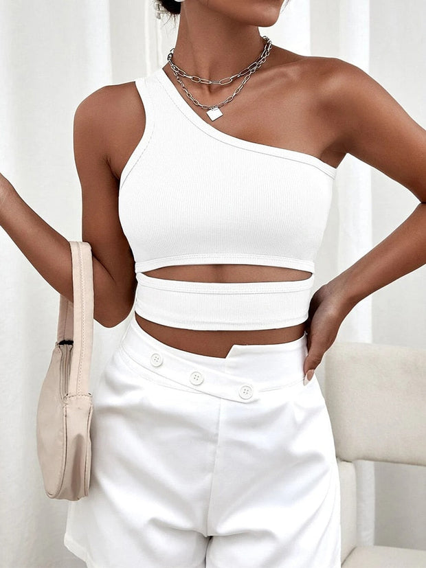 WW - Nahtloses Crop Top mit Cut Out