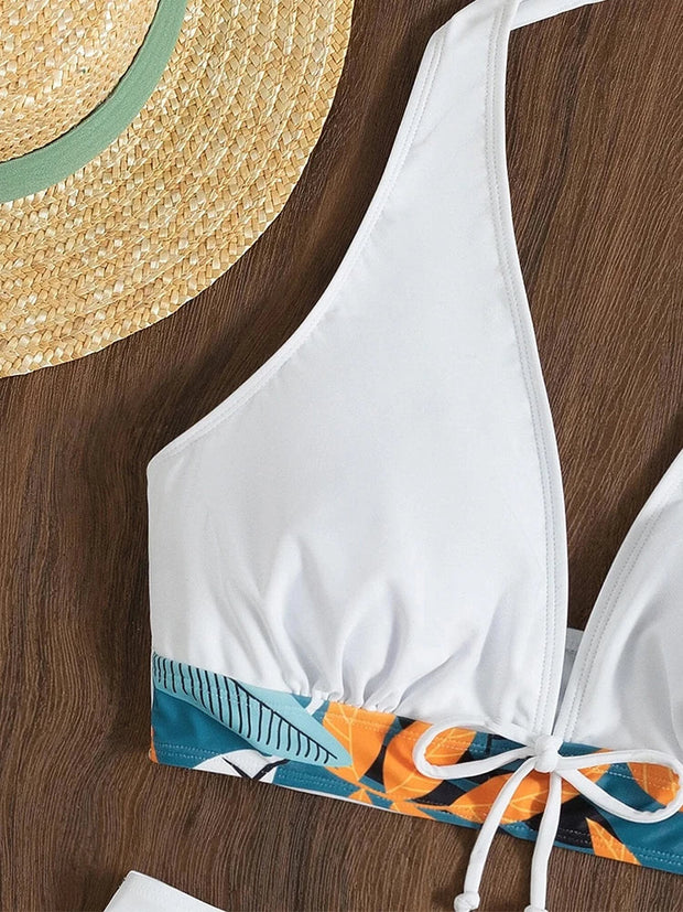 WW | Bikini-Set mit hoher Taille und Print