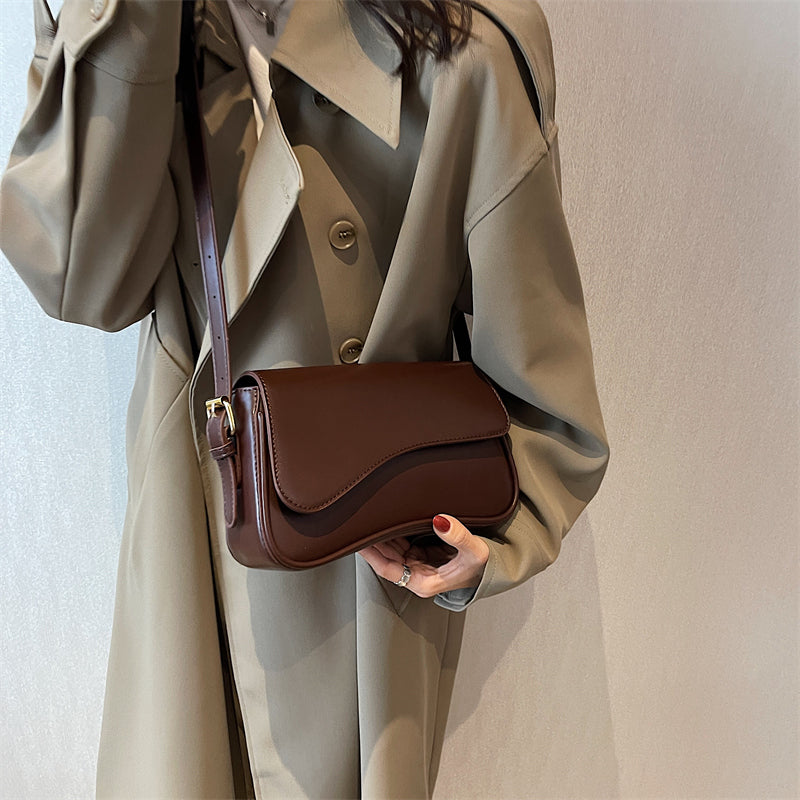 WW Vintage Leder Crossbody-Taschen | Kleine Umhängetasche | Stilvolle Armpit Handtaschen und Geldbörsen