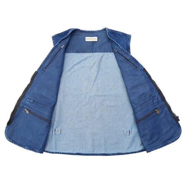 WW | Jeansweste Mit Mehreren Taschen Für Herren