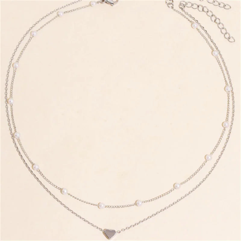 WW | Perlen Choker Herz Halskette Für Frauen