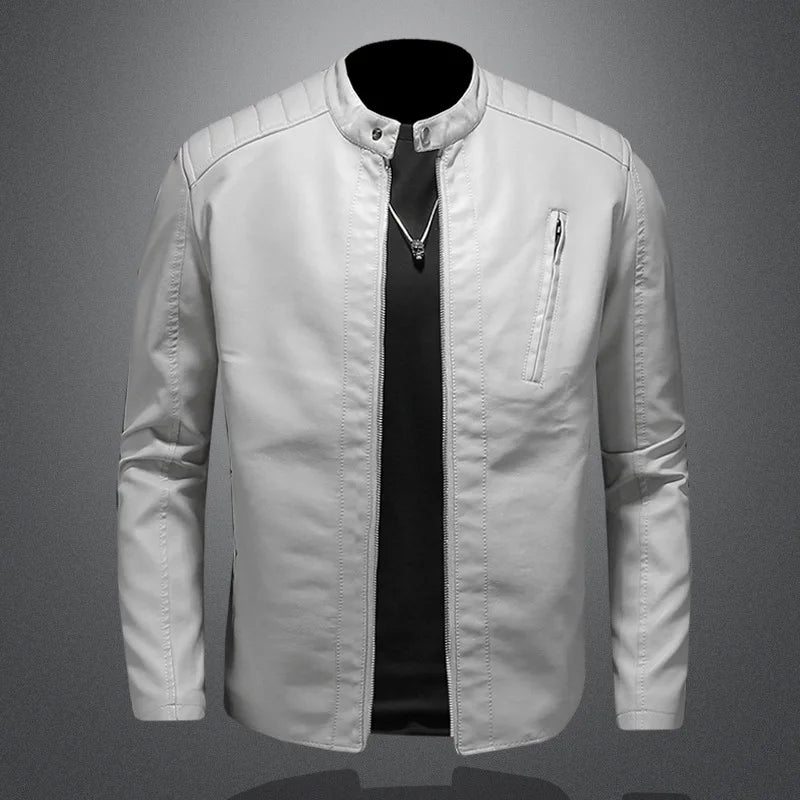 WW | Stilvolle Kurze Lederjacke Für Herren
