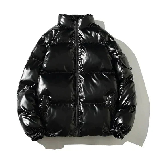 W&W Mode | Winddichte Metallische Winter-Pufferjacke