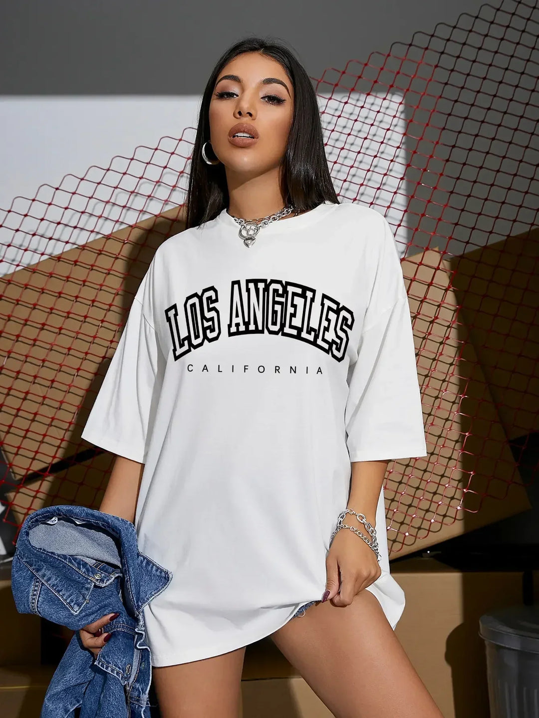 W&W Mode | Angeles California grafisches T-Shirt