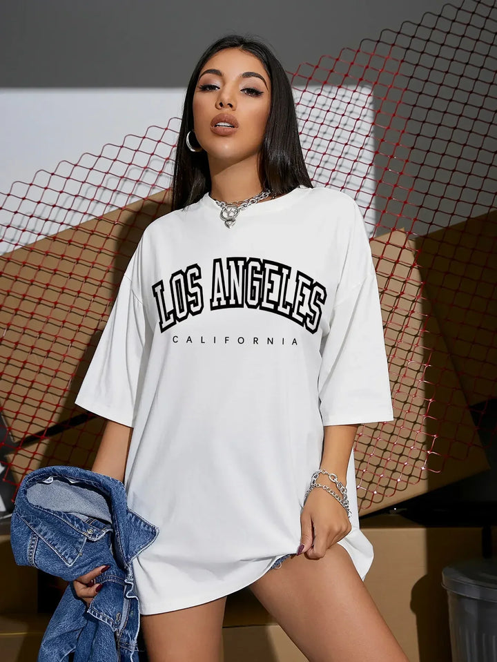 W&W Mode | Angeles California grafisches T-Shirt