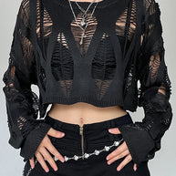 W&W - Durchbrochene Strickbluse mit Sonnenschutz