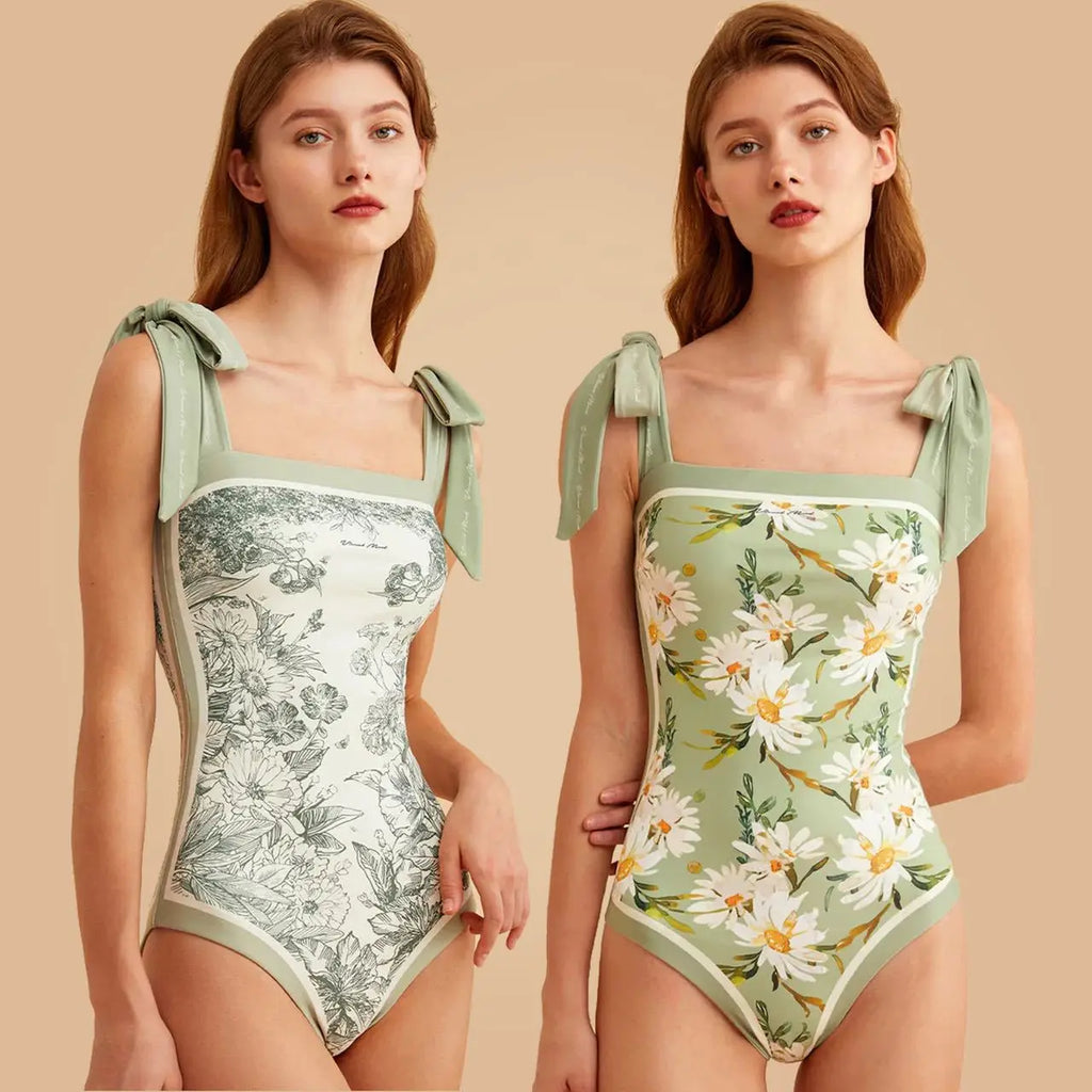 WW | Neue Kollektion Gedruckt Doppelseitig Tragbar Schwimmen Badeanzug Frauen Bandage Sexy Einteiler Badeanzug Strandbekleidung Schwimmbekleidung Frau