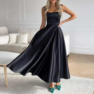 WW | Modernes Ärmelloses Maxikleid Mit Hoher Taille Für Frauen