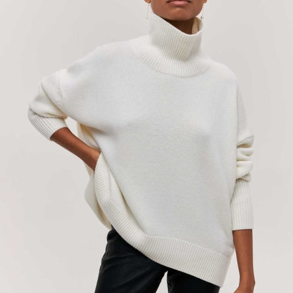 W&W Mode Cotton - übergroßer Pullover mit Rollkragen