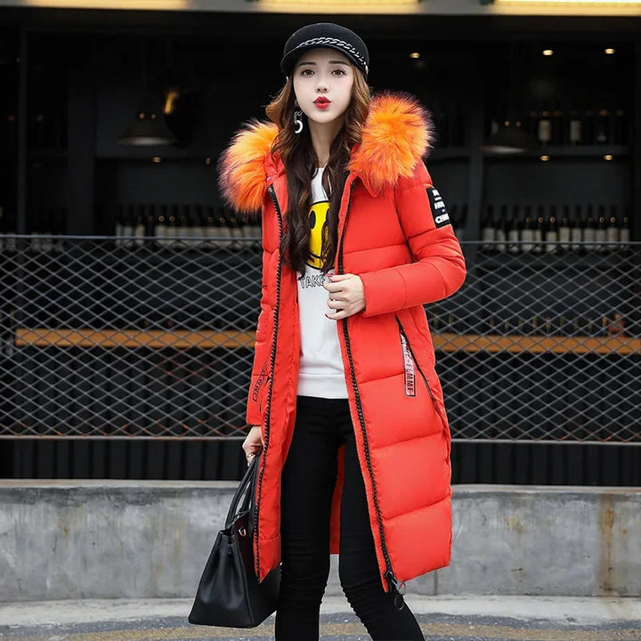 W&W Mode - Damen-Winterparka - Warmer Mantel mit großer Kapuze und Pelzkragen