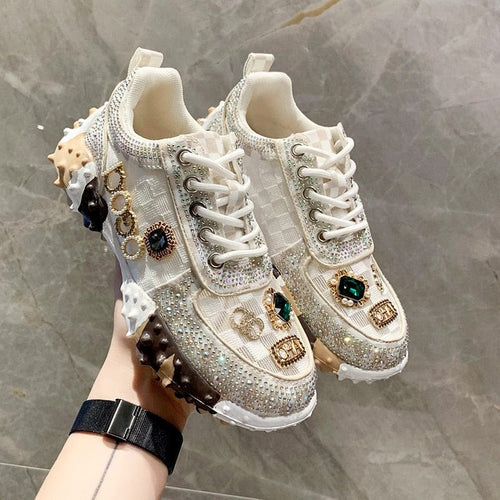 Damen Partyschuhe mit funkelnden Diamantdetails und gepolsterter Innensohle