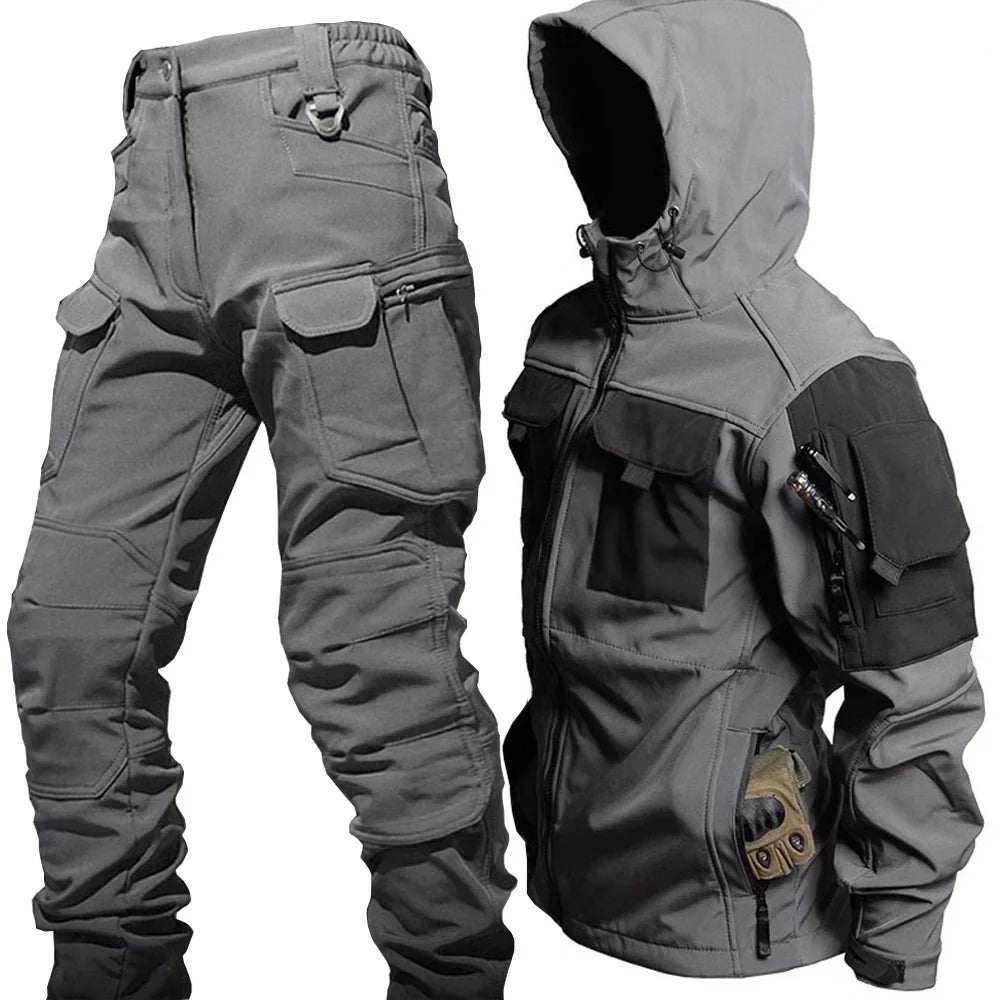 W&W Mode - Wasserdichter Thermoanzug mit Mehreren Taschen für Herren