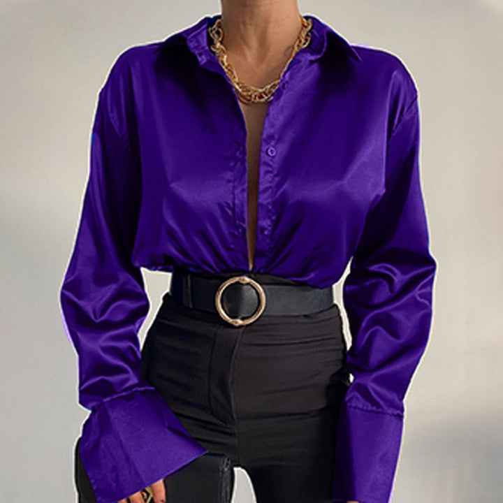 Satin-Bluse für Damen mit elegantem Design