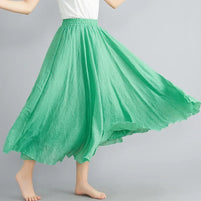 WW | Mode Baumwolle Leinen Kleidung Frauen Röcke Maxi Y2K Elegant Strand Saia Ropa Mujer Lässiges Kleid Boho Lange Röcke Faldas Harajuku