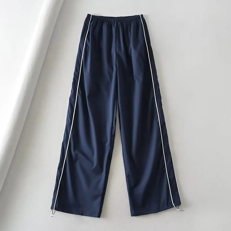 WW Großzügige Cargo-Hose | Damen Kordelzug Elastischer Niedriger Bund Parachute Hose