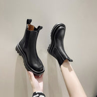 WW Damen Ritterstiefel - Kniehohe Stiefel im Retro-Stil mit robustem Absatz