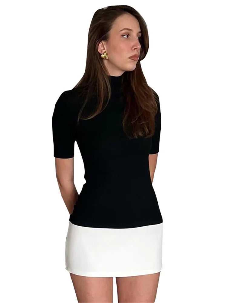 WW | Lässig Patchwork Mini Kleid