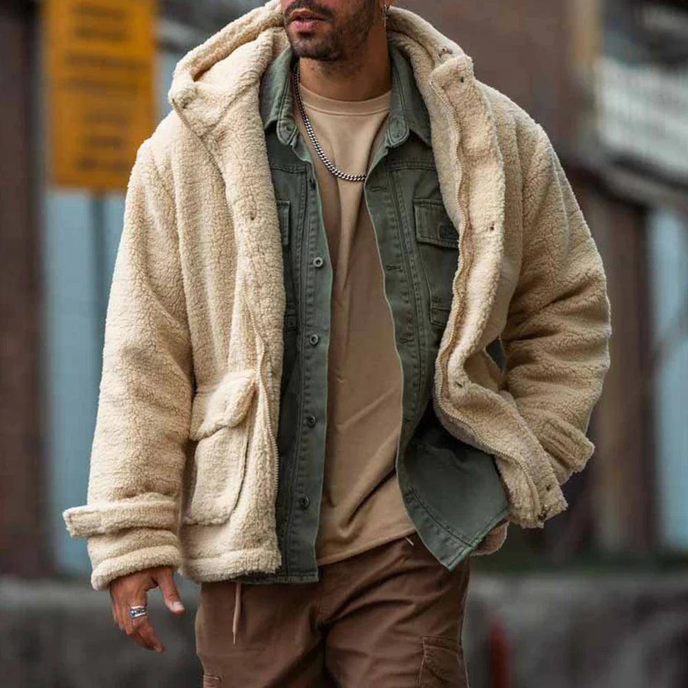 WW | Bequeme Teddyfell-Kapuzenjacke Für Männer