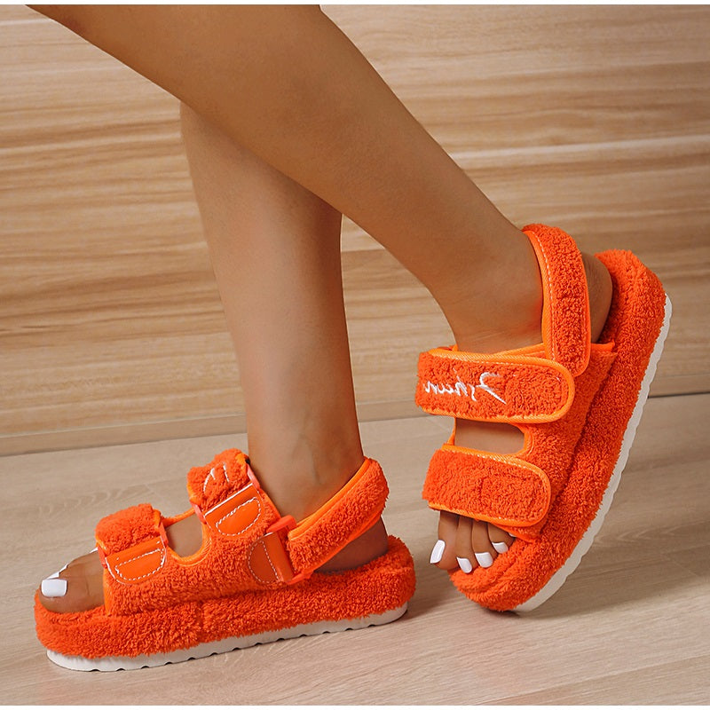 WW | Plateau Damen Klettverschluss Sandale