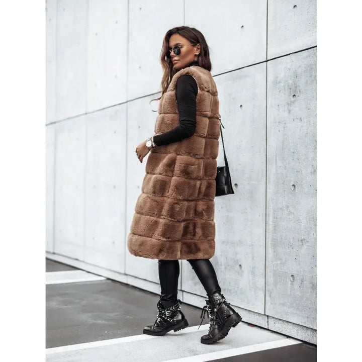 W&W Mode | Stylisch Damen-Kuschelige Kunstfell-Weste