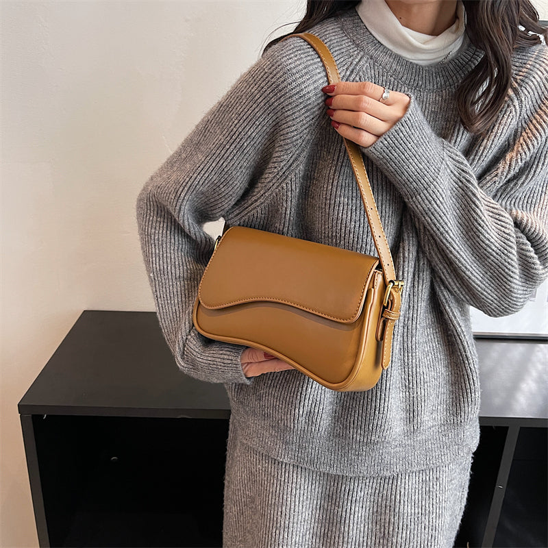 WW Vintage Leder Crossbody-Taschen | Kleine Umhängetasche | Stilvolle Armpit Handtaschen und Geldbörsen