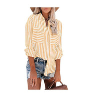 WW | Klassisch Gestreiftes Button Down Hemd Für Damen