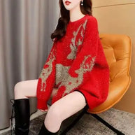 WW -  Hässlicher Weihnachtspulli - Løs og varm strikket trøje