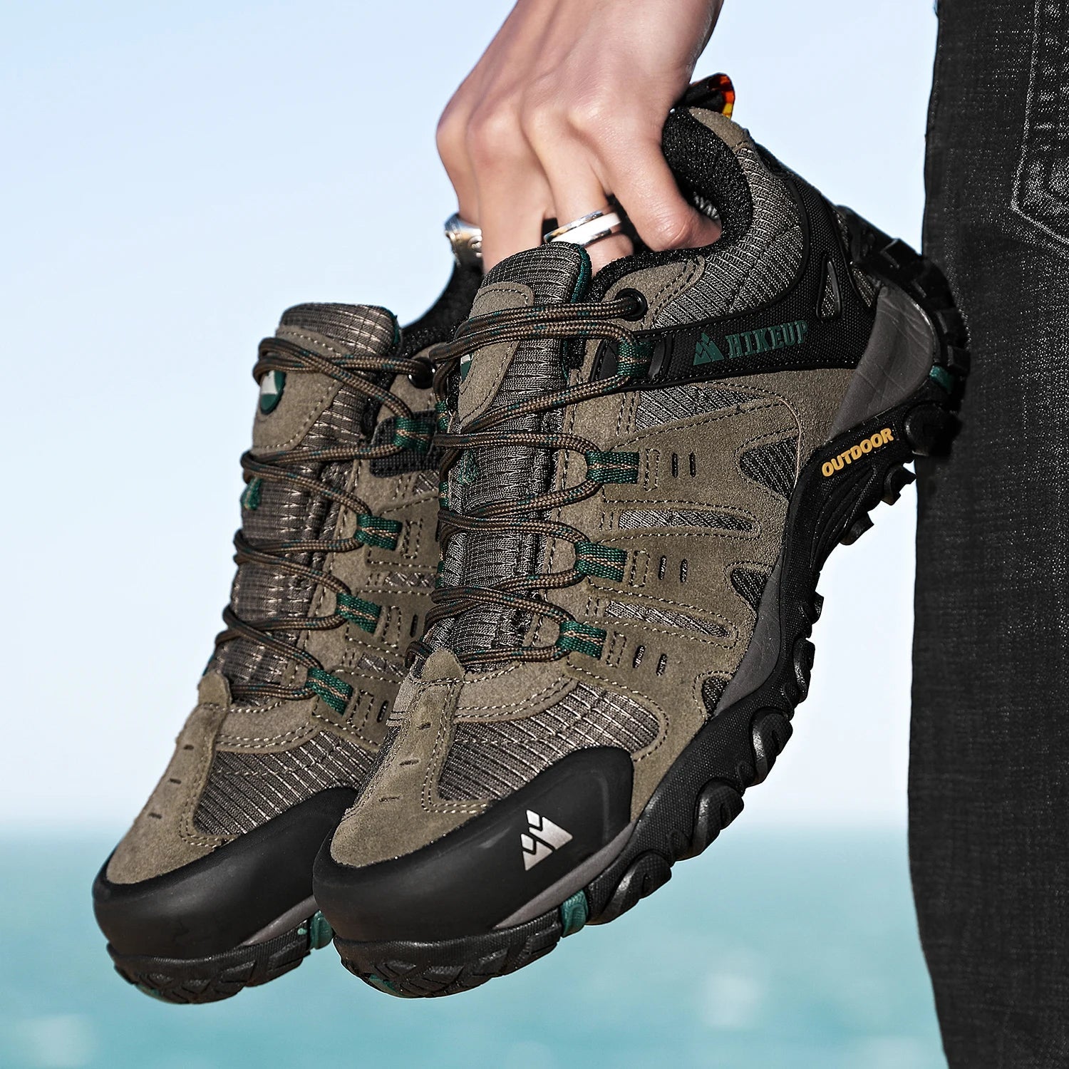 WW | Niedrig Wasserabweisende Wanderschuhe Mit Robuster Sohle Für Herren