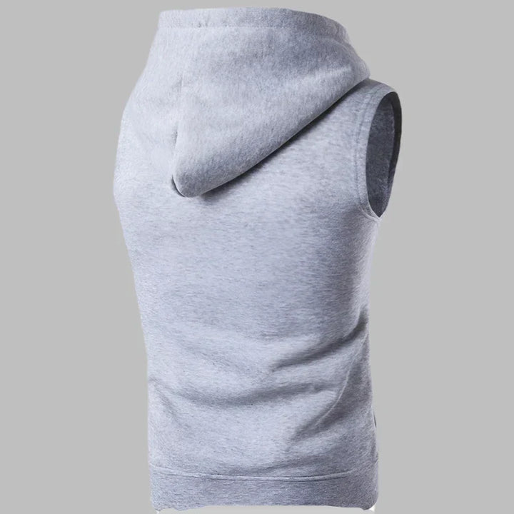 W&W Mode | Ärmelloser Herrenpullover Mit Reißverschluss Und Kapuze