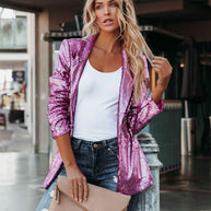 WW | Glänzender Blazer für Damen - Elegant und Glamourös