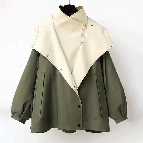 W&W Mode - Mittellange Lockere Damenjacke
