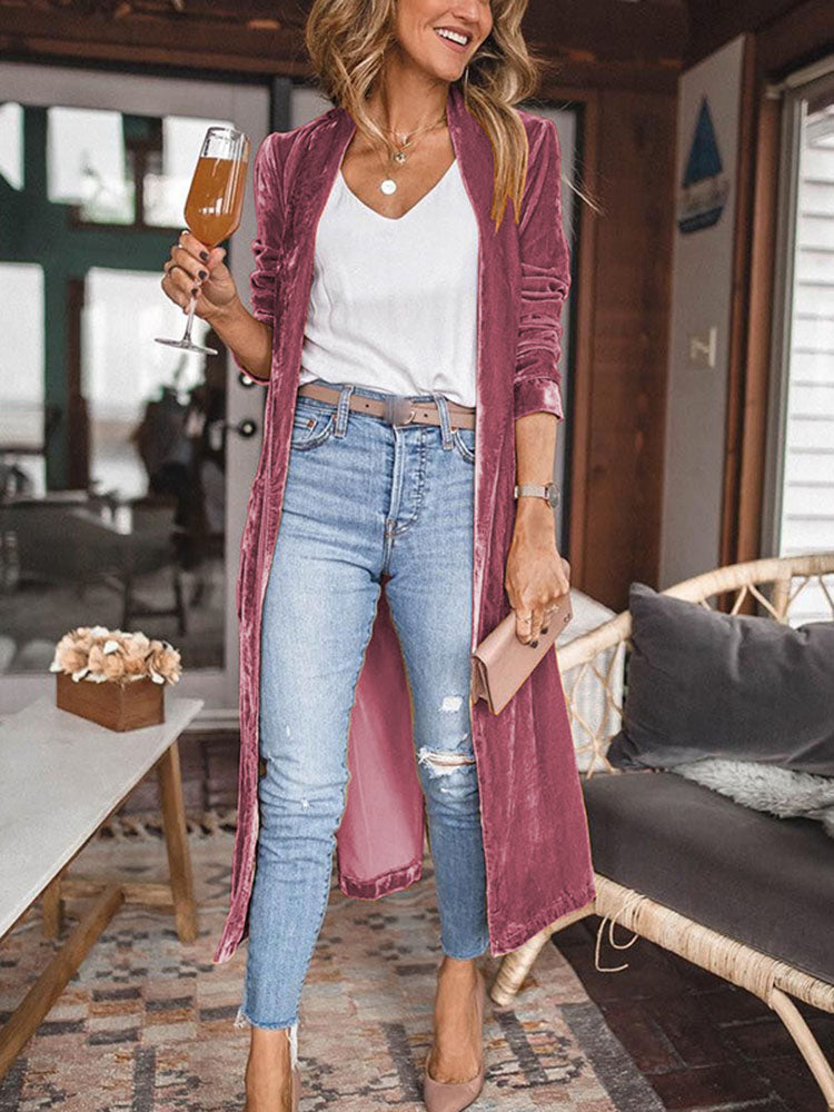 W&W Mode | Uplifting My Way Kimono Jacke Aus Samt