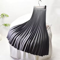 WW | Satin Plissee Rock Hohe Taille