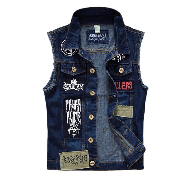 WW | Jeansweste Mit Patches Für Herren