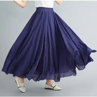WW | Mode Baumwolle Leinen Kleidung Frauen Röcke Maxi Y2K Elegant Strand Saia Ropa Mujer Lässiges Kleid Boho Lange Röcke Faldas Harajuku