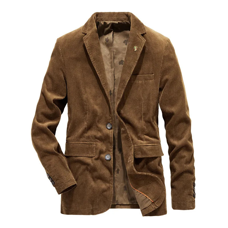 W&W Mode | Cord Blazer Für Herren Klassische Eleganz in Braun