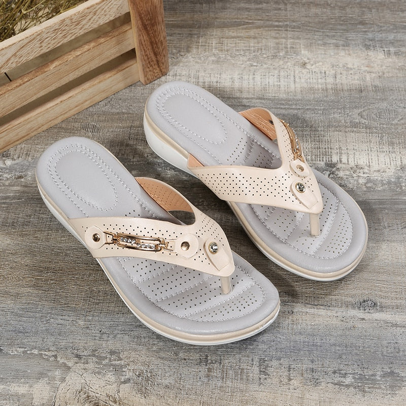 W&W Mode | Damen Flipflops Mit Ergonomischem Fußbett