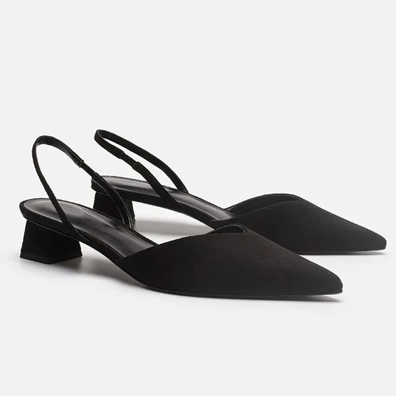 W&W Mode | Spitz Zulaufende Absätze Slingback Stil