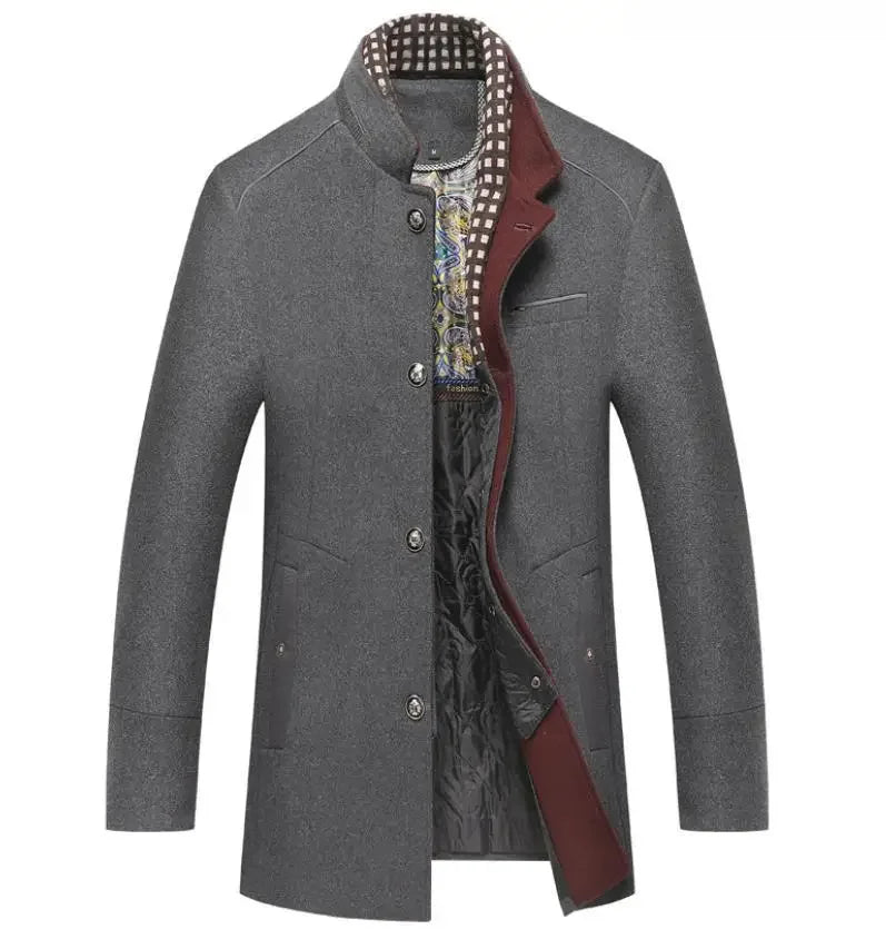 W&W Mode - Herren Wollmantel für Herbst/Winter