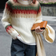 WW - Hässlicher Weihnachtspulli - Dick gestrickter Pullover mit Retro-Muster