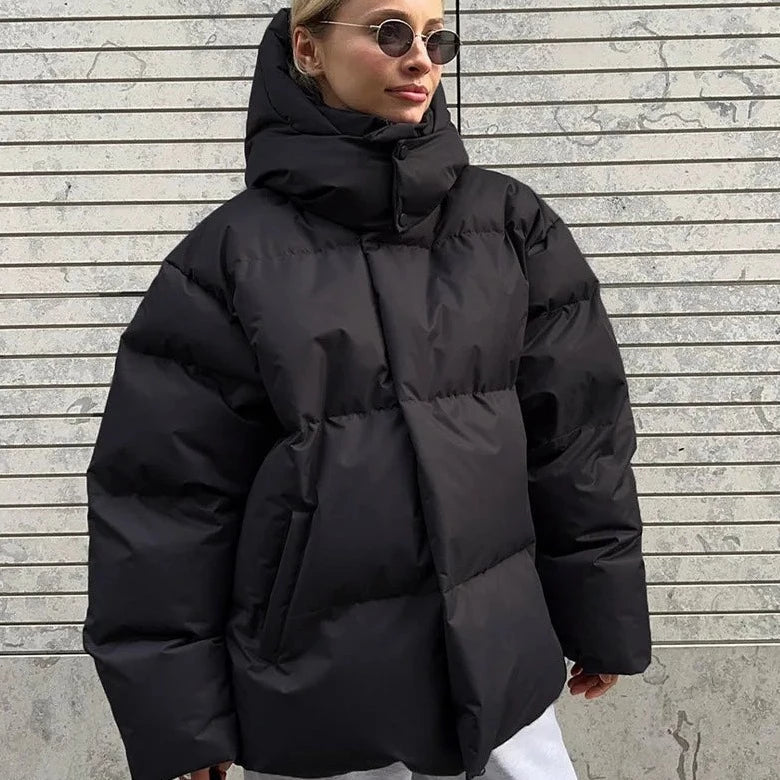 Schwarz Monochromatische Jacke