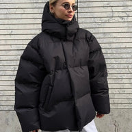 Schwarz Monochromatische Jacke
